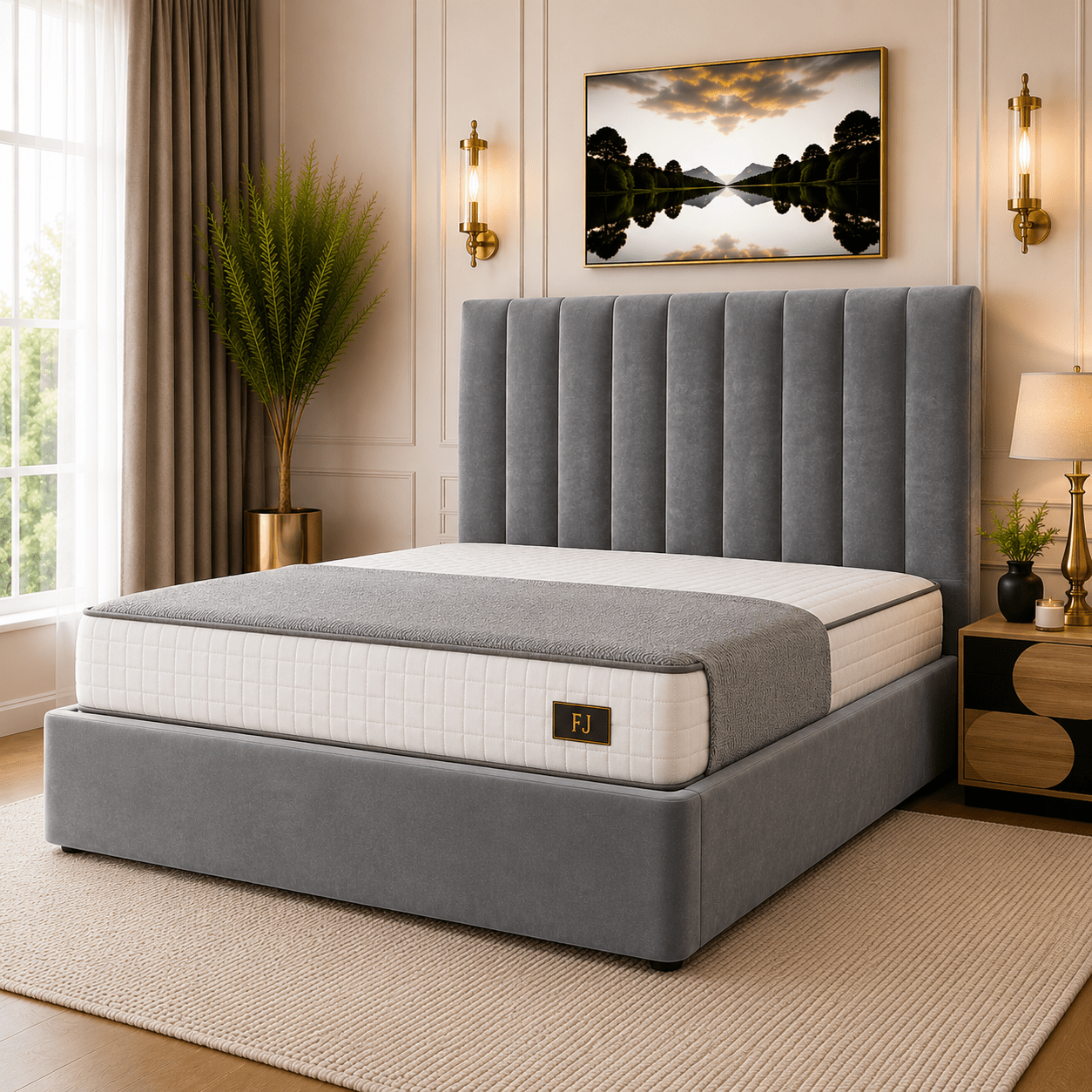 Amelia Petite Line Ottoman Bed