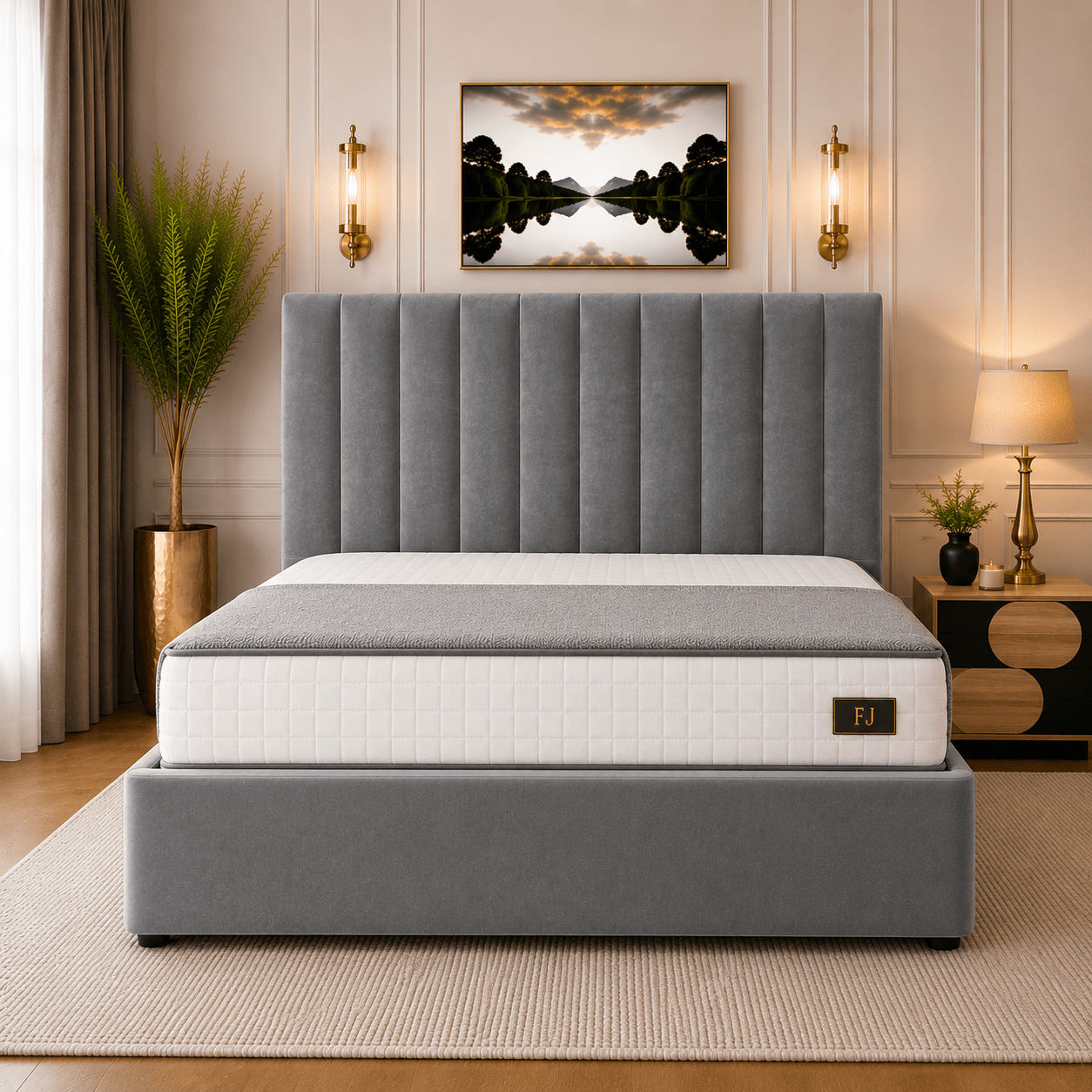 Amelia Petite Line Ottoman Bed