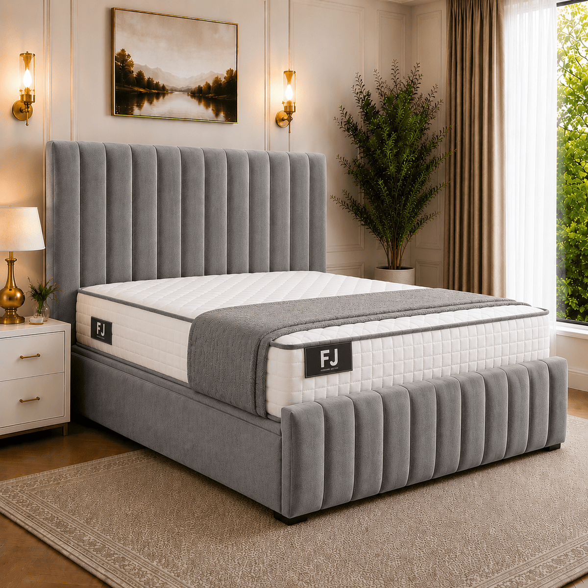 Amelia Petite Line Ottoman Bed (with Headboard & Footboard)