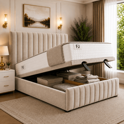 Amelia Petite Line Ottoman Bed (with Headboard & Footboard)